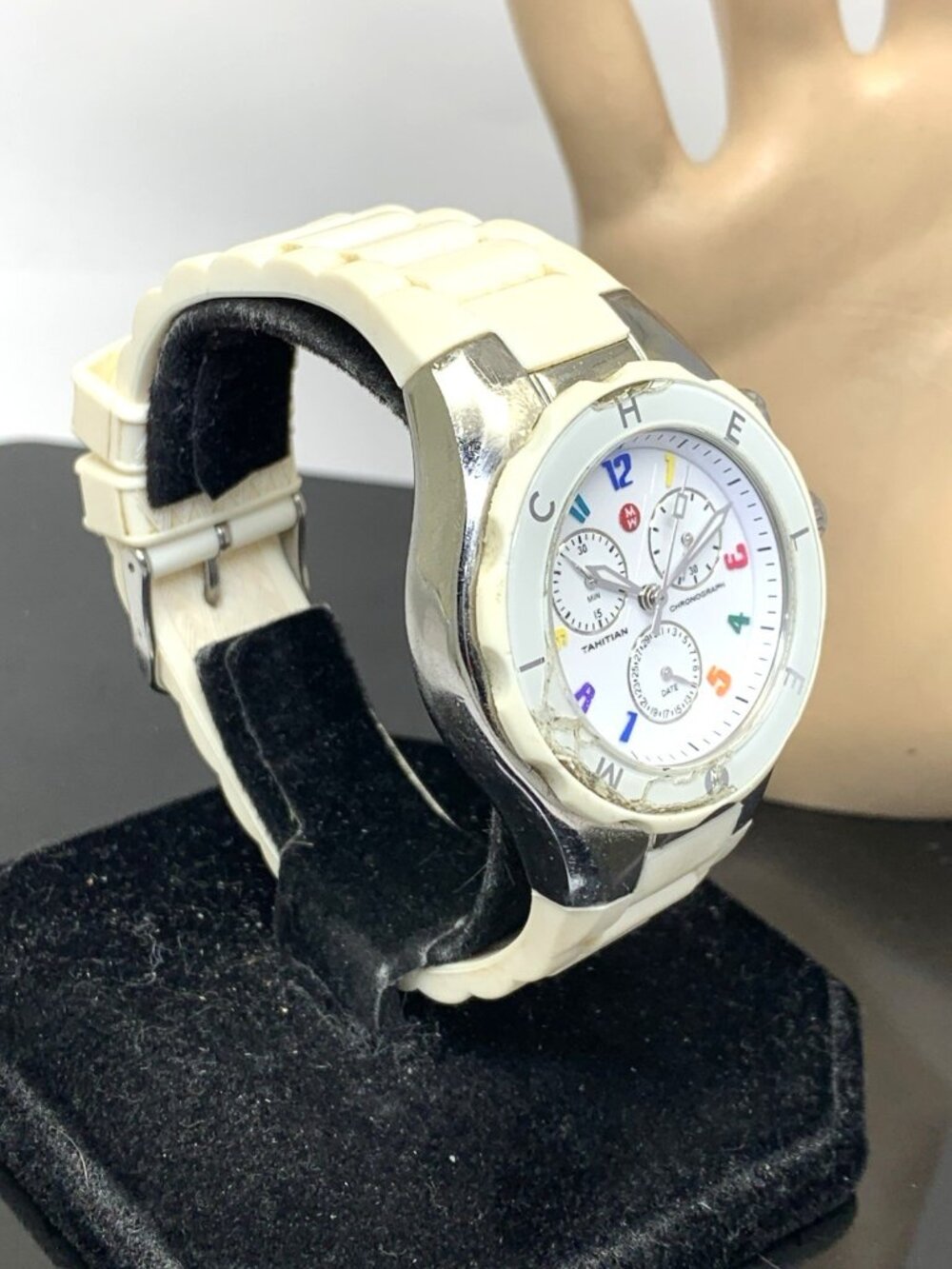 Michele Women's Watch MWW12F000013 Tahitian Jellybean Chronograph Quartz USED - Picture 15 of 15
